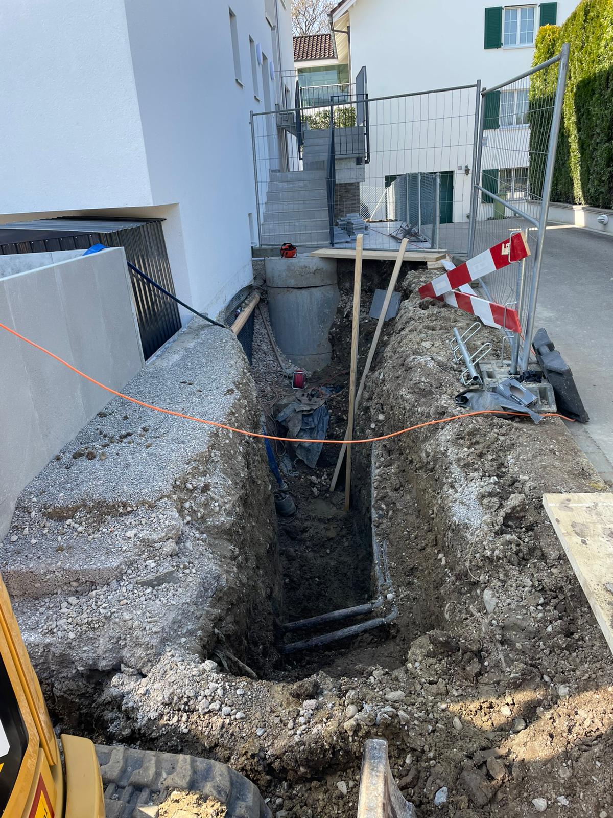 Baugrube EFH in Schlieren